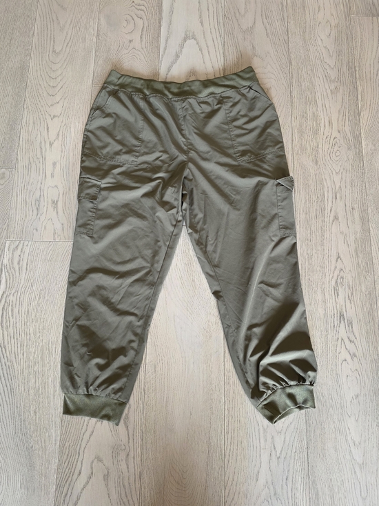 Pants - Olive Green Cargo Jogger Pants - Casual Utility Style